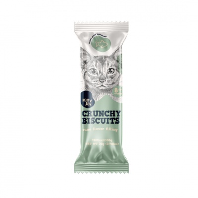 Supplementary food. Crunchy cat biscuits with tuna flavor filling Kitty Joy 20g (200)