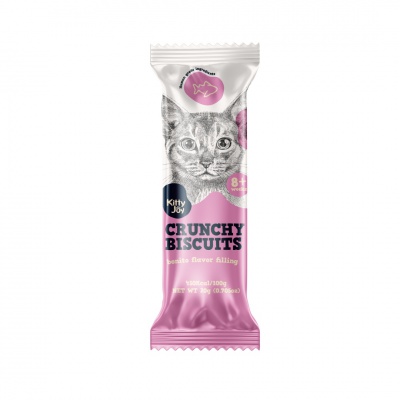 Supplementary food. Crunchy cat biscuits with bonito flavor filling Kitty Joy 20g (200)
